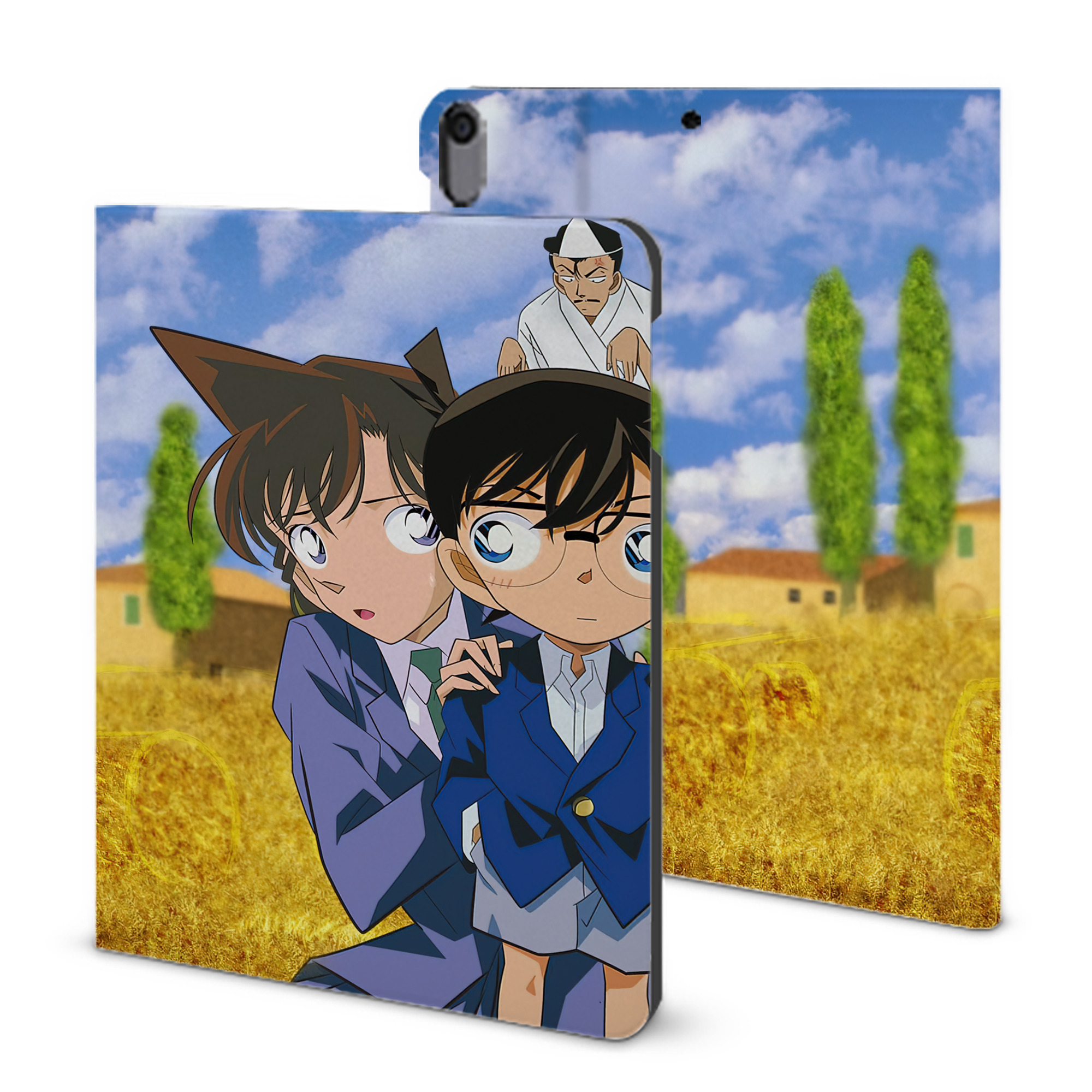 （画像用） 名探偵コナン Detective Conan IPad ケース ブック型 PUレザー TPU 耐衝撃 軽量 薄型 ペン収納なし 全面保護 IPad 各モデル対応